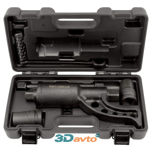 Гайковерт АвтоДело с редуктором на подшипниках, с головками 24 и 27 мм в комплекте